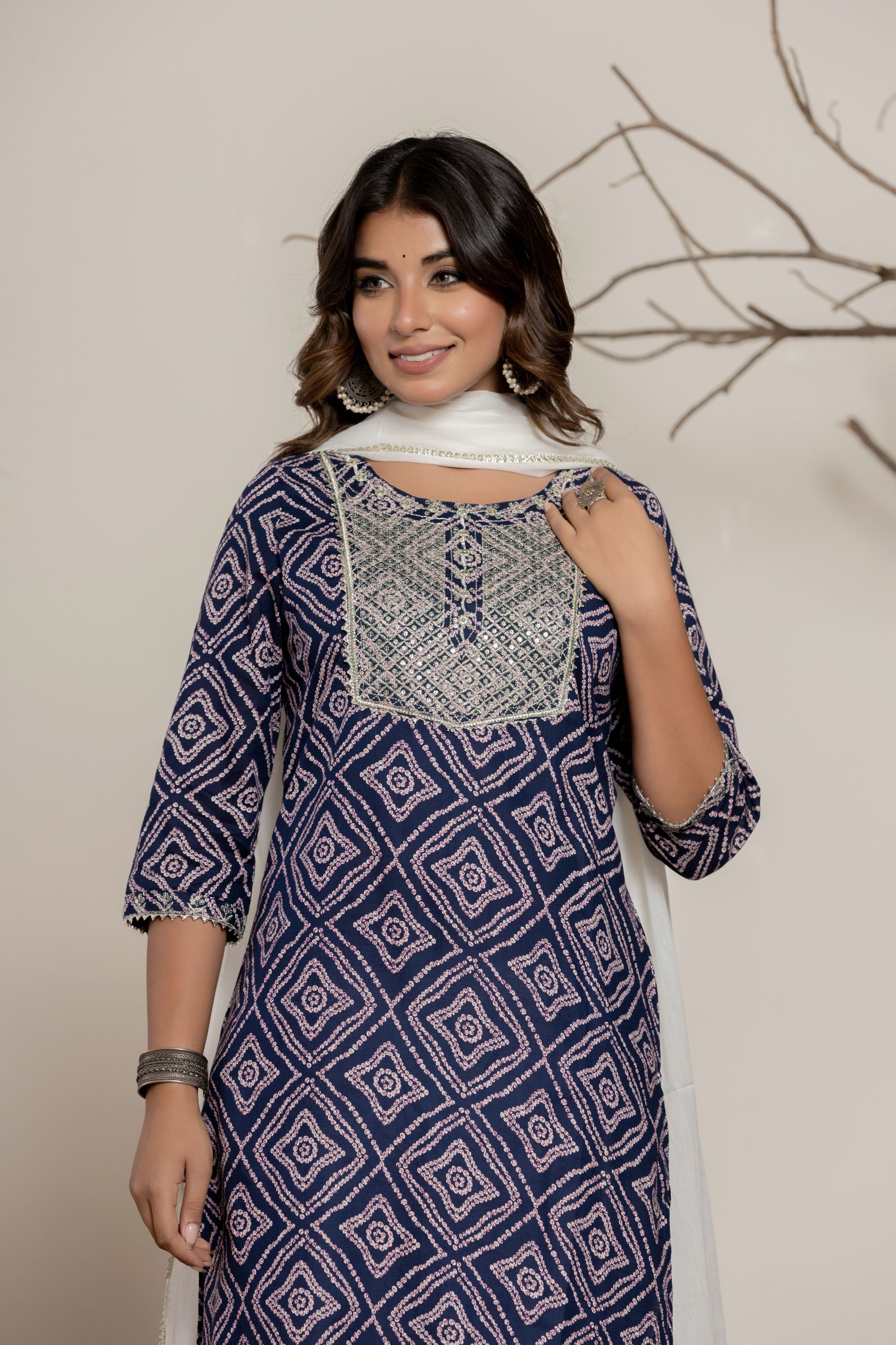 Trendy Blue Print Kurta for women online