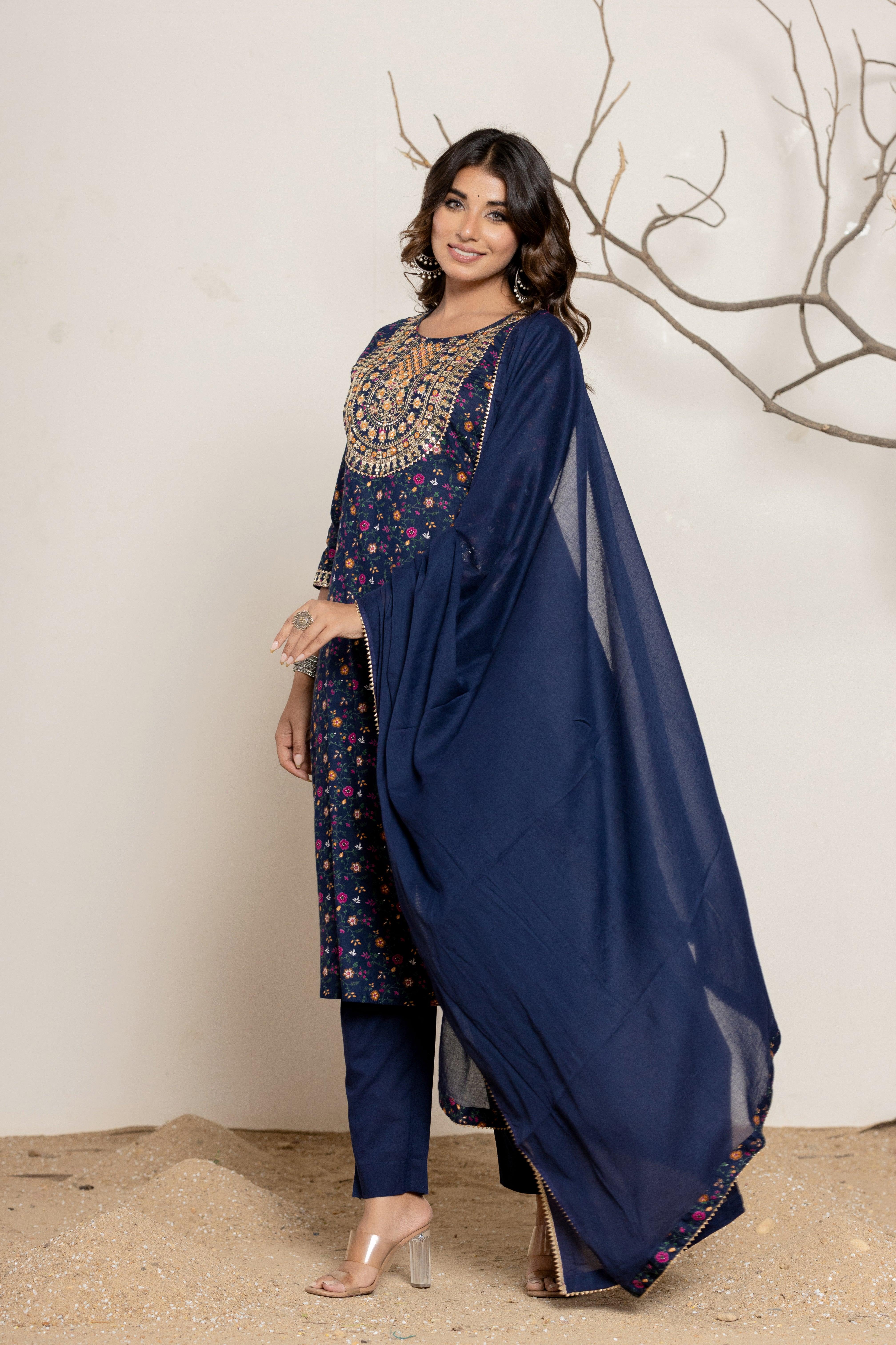 Blue indian dresses online india