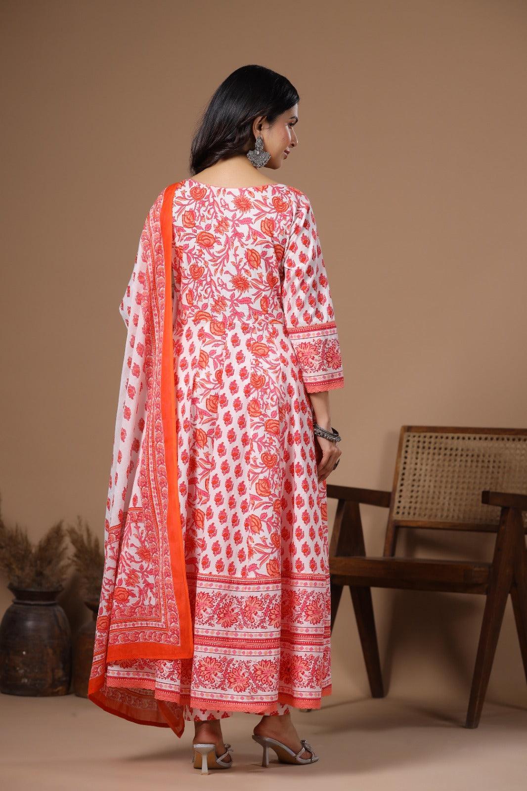 kurta set with dupatta back view