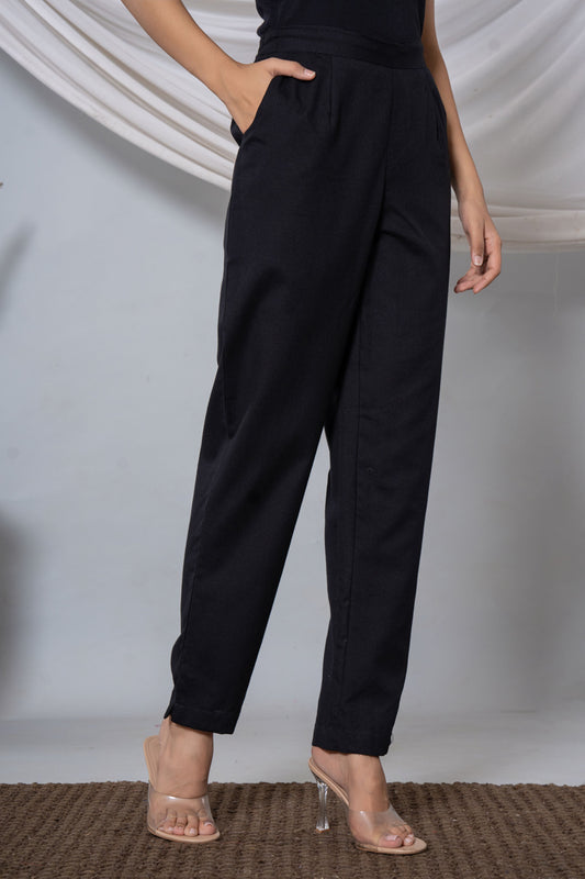 Black Cotton Pant