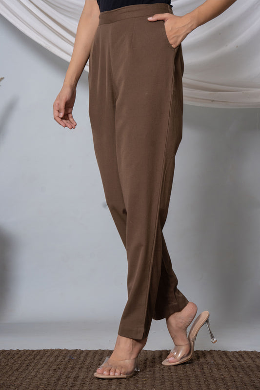 Choclate Brown Cotton Pant