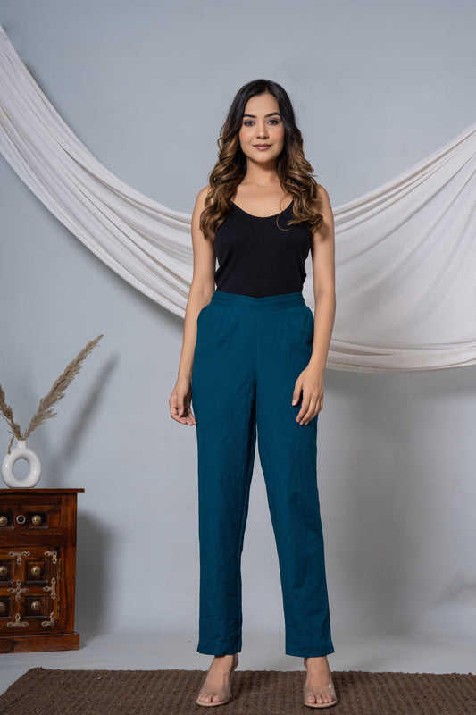 Teal Cotton Pant