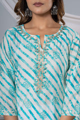 beautiful blue kurta fow women